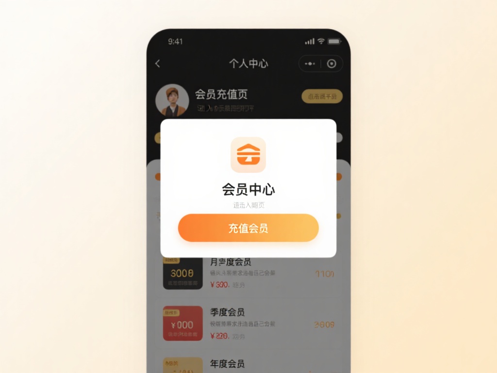 进入会员充值页面
在个人中心中，你会看到一个明显